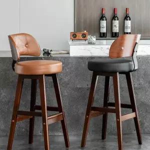 인테리어체어 홈바의자 바체어 원목 엔틱 키높이 가죽 다리 주방