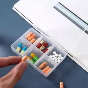 투명 알약케이스 영양제 소분용 탈부착 가능 휴대용 약통