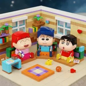 킵플레이 짱구는못말려 블럭 장난감 피규어 캐릭터 친구들 조립 DIY 짱구 철수 유리 맹구