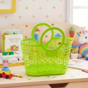 어린이 시장바구니 (그린 3개) 마트 가게놀이 비치백 미니 가방 쇼핑백 바스켓 휴대용