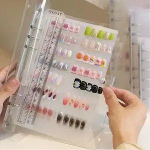 앨범형 네일 아트 투명 팁 전시 북 바인더 05 06 커버 액자 팁앨범 팁북 디스플레이