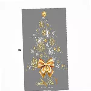 크리스마스 리본 스티커 창문 선물 대형 원형 트리 장식 포장 파티 DIY 산타 눈사람