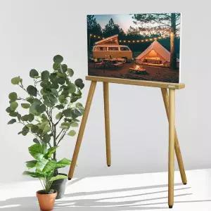 [마운트피크]이마트포터블 거치대 24인치 GREAT 포터블 스크린 티비 거치대 우드 받침대