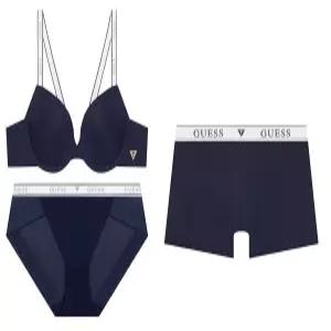 게스언더웨어 컬러믹스 화이트밴딩 남여커플세트NY(GDWBR212DR212)