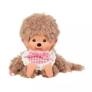 Monchhichi Fluffy Sweet Brown S Pink 몬치치 플러피 스위트 브라운 핑크