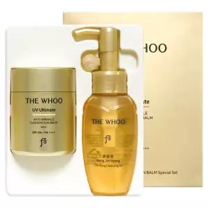 더 후 UV 얼티밋 안티 링클 쿠션 선밤 기획 세트 (주름 개선 밤 타입 선블럭 선크림 파우더)
