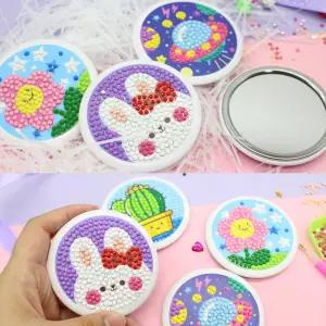 DIY 스티커 보석십자수 원형손거울 만들기 x 16개 1박스