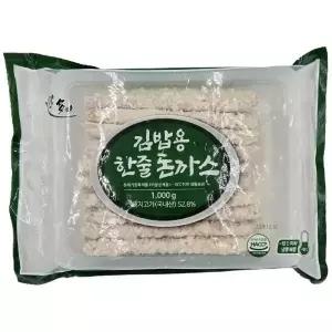 다미 김밥용 한줄 돈까스 30개 2봉(총60개/2kg)