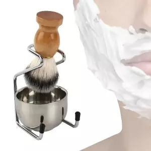 남성 면도 솔과 거치대 바버샵 스타일 클래식 면도기 준비물 (WFJ6V99)