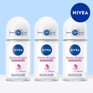 데오드란트 롤온 엑스트라 브라이트 50ml 3개