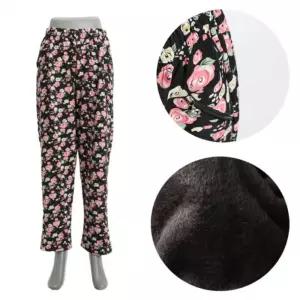 겨울 여성 기모바지 꽃무늬 고무줄 팬츠 할머니 엄마바지 요양원단체
