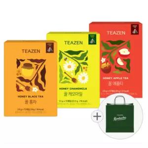 티젠 꿀홍차+꿀애플티+꿀캐모마일 선물 세트 15T X 3 BNS