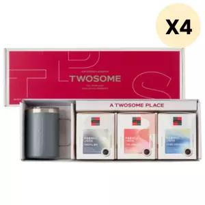 투썸 베이직 기프트 세트 커피 스텐머그 그레이 X 4 BNS