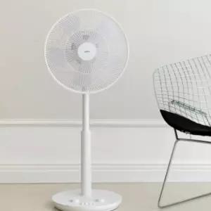 하츠 플로어 스탠드 선풍기 거실 화이트 타이머 5엽 BNS