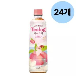 티로그 납작복숭아 제로 아이스티 차음료 500ml 24개 BNS