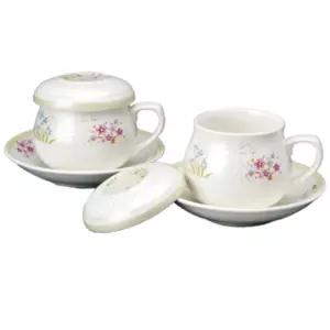 한국도자기 다기 세트 찻잔 티타임 녹차 매난국죽 4P BNS