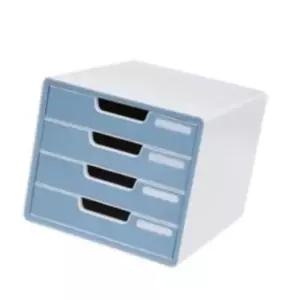 서류 정리함 이동식 4단 민트 컬러 문서 보관함 도면 파일함 290x340x240mm (WFJ6CEQ)