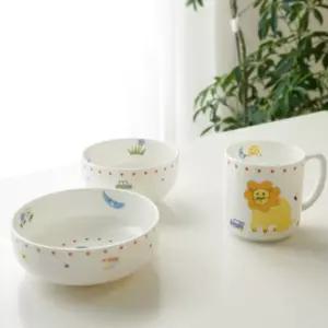 한국도자기 어린이 반상기 키즈 식기 쥬 키디 1인 3P BNS