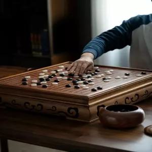 원목 바둑판 세트 체스판 오목 어르신 바둑돌 바둑통