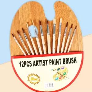 전문가미술붓 수업 화실 파레트구성 쉬운채색 핸드페이팅붓 12p (WFJ73XK)