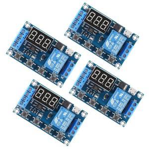 D-FLIFE 4pcs 6-30V 타이머 릴레이 프로그래머블 지연 모듈 사이클 LCD 디스플레이/5V USB, 스마트 홈 컨트롤러