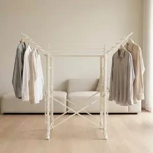 르엘 2단 특대형 이동식 타워형 접이식 수건 이불 튼튼한 빨래 건조대 확장형