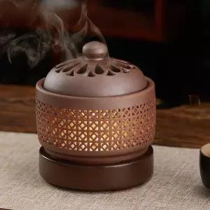 전기향로 아로마 캔들 테라피 명상 디퓨저 온도조절 침향 램프 블렌더 워터리 세라믹