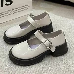 메리제인슈즈 여자 하객 룩 결혼식 통굽 메리제인 단화 구두 슈즈