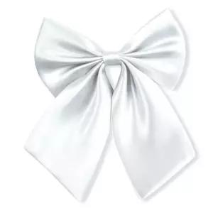 여자리본타이 교복 촬영 사랑스러운 고리형잠금 코스튬넥타이 화이트 (WFJ6Z8P)