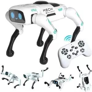 VBNCITY 스마트 로봇 강아지 장난감 용 페로 STEM이 장착된 RC 로보 애완동물 및 팔 소년 소녀의 생일을