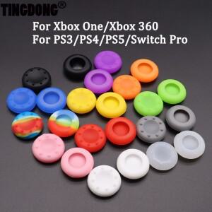 [호환품]PS5/PS3/PS4/XBOX360/ONE 게임 패드 그립 로커 캡 버튼 보호 케이스 액세서리 용 2PC 실리콘 엄지