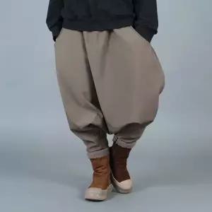 벅시루 여성 브라우니 속기모 모아주니 오버핏 군살커버 하렘팬츠 똥싼 겨울 배기바지