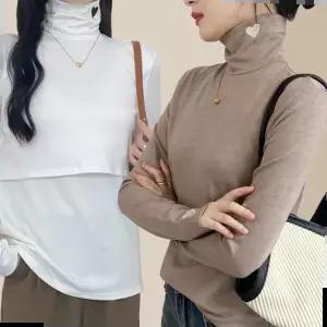 임산복 하트포인트 긴팔 수유티 예쁜수유복 수유티셔츠 2컬러