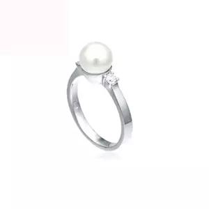 쌍문상회 순은반지 화이트 반지 진주 실버 EBS-R-54 큐빅 은