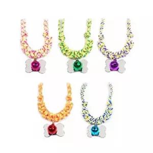 반려동물 문펫 매듭 방울 인식표 목걸이 각인없음