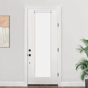 라즈블라인드 100% 암막 무선 롤업 프렌치 도어 블라인드, 파티오 사이드라이트 유리 도어용 단열 조명 차단 음영, 14인치 W x 70인치 L, 흰색, 1Pcs