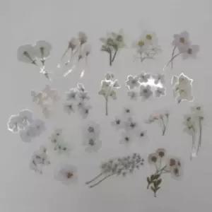 꽃무늬스티커 다꾸스티커 스티커 이미지 화이트 꽃 벚꽃스티커