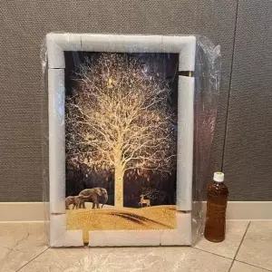 코끼리와 돈나무 차량용 큐빅 장식액자 40x60 캔버스 (WFK8XN8)