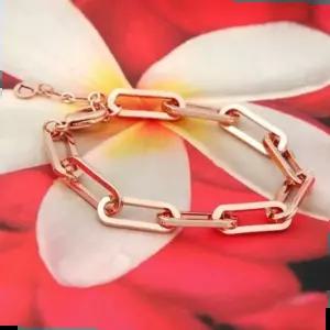 데일리팔찌 패션 로즈골드 볼드 팔찌 M 베이직 14kgp