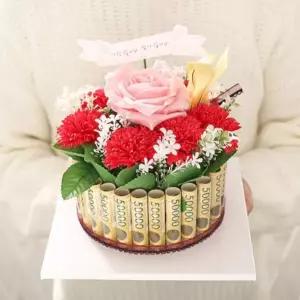 (30) 가정의달 케이크 핸드메이드 용돈박스 생신 카네이션 선물 어버이날 플라워 용돈 부모님