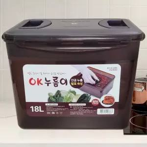 밀폐김 조아통 보관용기 18L직사각김치보관통 누름이포함통조아 (WFJ761C)