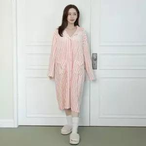 [글램공감]삐로 카라 원피스 겨울 울트라밍크 긴소매 잠옷 홈웨어 파자마 5colors