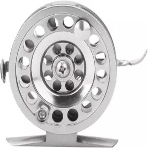 코시키 아이스 낚시 릴 60 사이즈 실버 플라이 양손잡이용 합금강 스테인리스 스틸 핸들 및 베어링
