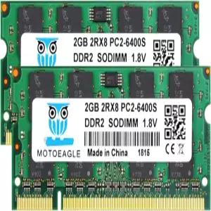 DDR2 800MHz 소딤 4GB 키트(2GBX2) PC2 6400 6400S RAM 1.8V CL6 200핀 비완충 노트북 메모리 모듈