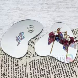 아크릴 거울트레이 주얼리진열대 아크릴진열대 소품트레이 조명용아크릴 반지진열대