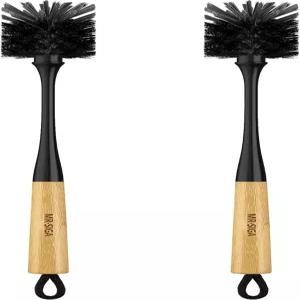 MR.SIGA 물병 브러시 물잔용 긴 손잡이 젖병 스포츠 병 청소 검은색 2팩