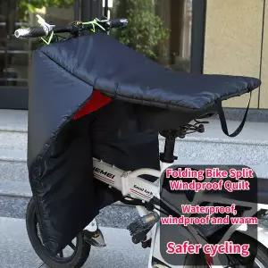 전기 자전거 전동 방풍 이불 겨울 분할 방수 단색 무지 두꺼운 범용 접이식