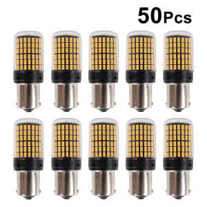 50PCS BA15S 1156 PY21W T20 7443 W21/5W BAY15D P27/7W LED 역방향 브레이크 조명 신호 램프 자동차