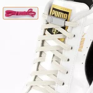 매드 없는 자석 클립 운동 등산 화 긴 신발 끈 핑크