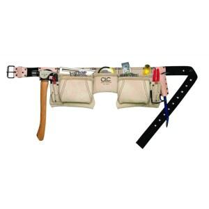 [미국배송] CLC 커스텀 가죽 공예 175274 헤비 듀티 탑 그레인 건설 작업 에이프런 & 해머 루프 12 포켓